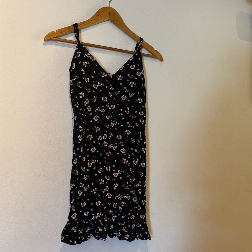 Floral Black Dress